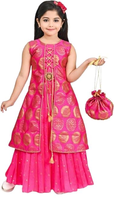 Kids Girls Ethenic Sleeveless Dress