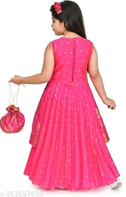 Kids Girls Ethenic Sleeveless Dress - Image 2
